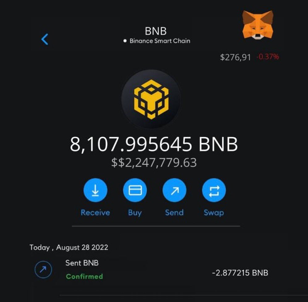 🎁Today, 15 $BNB will sent to your Wallet 🎁

A person who retweets, follows me and retweets will receive 15 $BNB ($4,320 ) (yes, for real)

Drop your wallet address