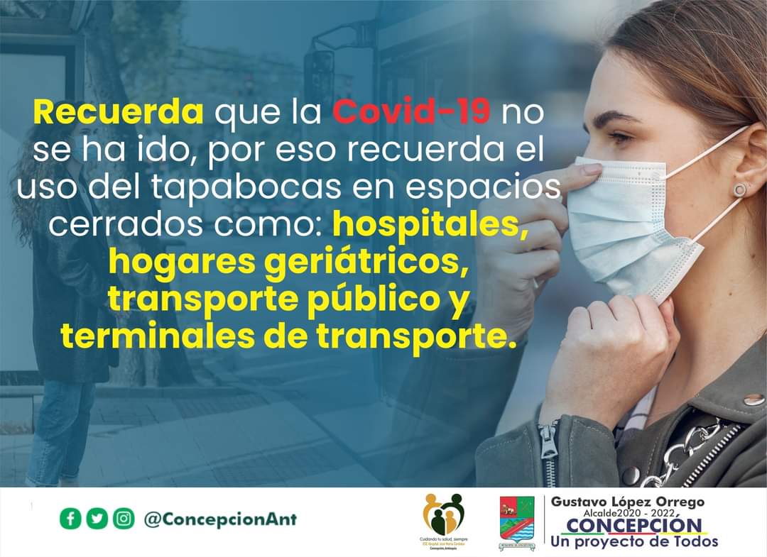 ConcepcionAnt's tweet photo. #Salud Recuerda cuidar la vida, la Covid-19 esta presente siempre, usa el tapabocas.  #ConcepcionUnProyectodeTodos https://t.co/UnxvxsehP8