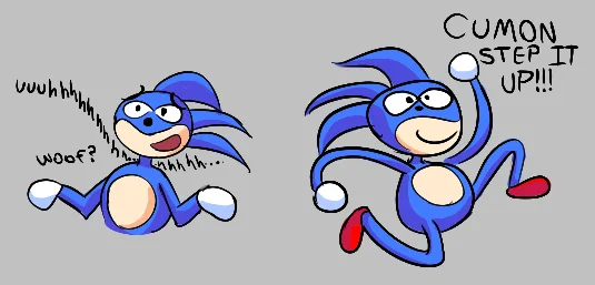 Random Aggie doodles-SpongeBob Jellyfish-Stylized Sanic-Fire and Water (Hold Close comic)-Oh the Misery 