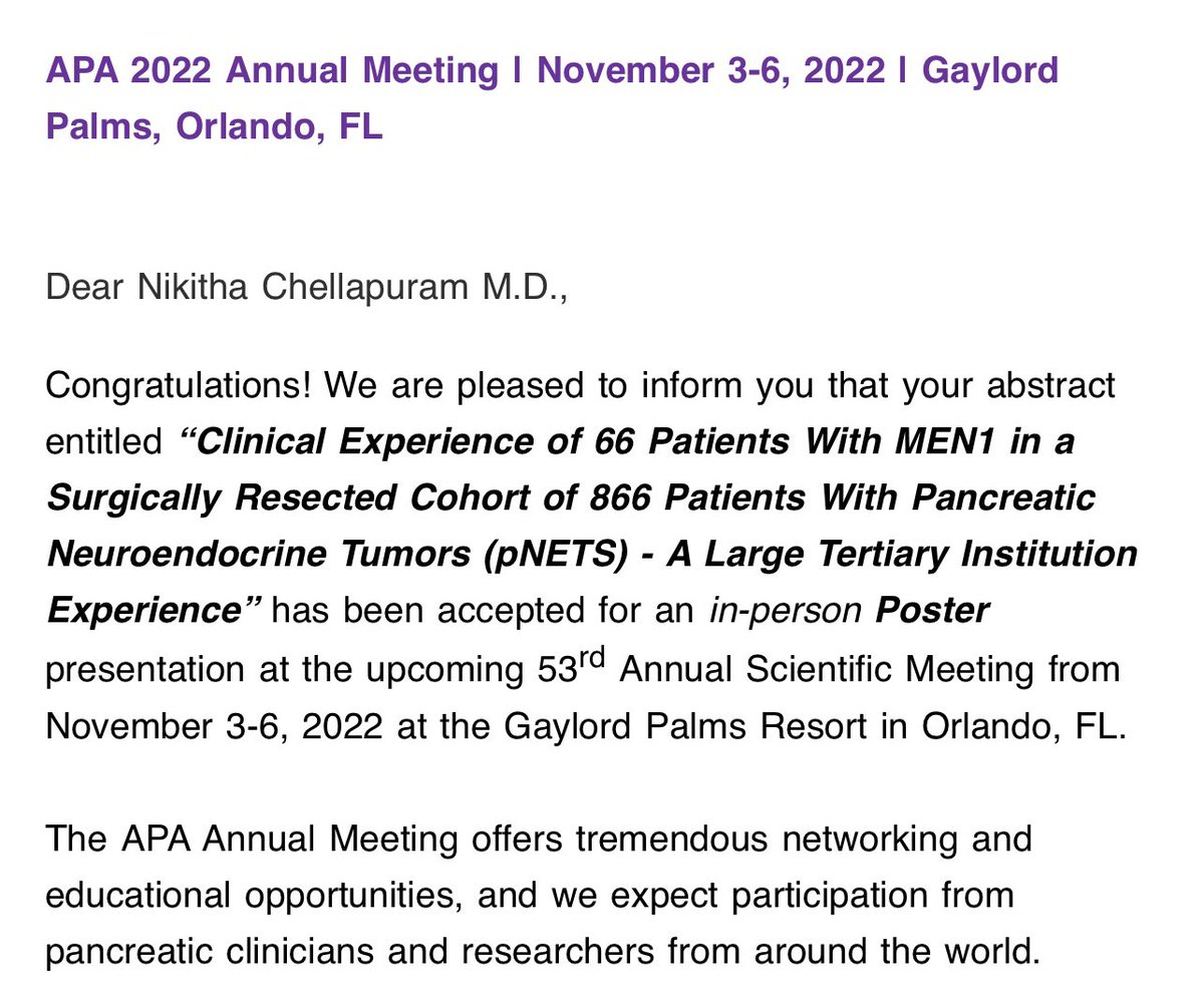 Nikithachella's tweet image. Excited  to present our teams work at #apa2022  @apapancreas 

Thanks to my extraordinary mentors @SanthiVegeMD @ShivaramPoigai 

@MayoClinicGIHep @JassimranSingh9 @UpasanaAgrawal_ 
#MedTwitter