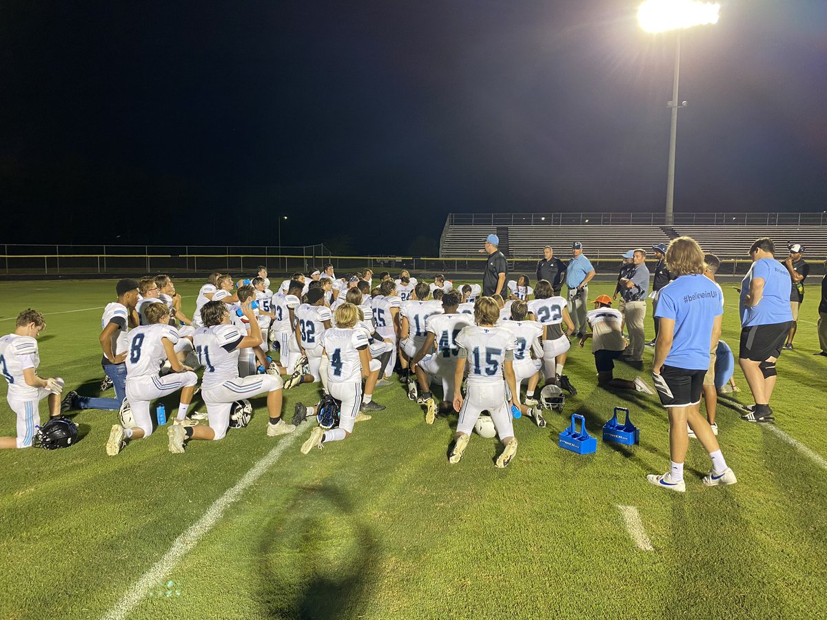 CoachSchaperC's tweet photo. Very nice win for our JV tonight.  Western Harnett had some huge kids on their JV so look out in years to come!  Now let’s get ready to work next week!  @UPHS_Football @WesternHarnett @TrousdaleJason https://t.co/Lwm1rzgzRX