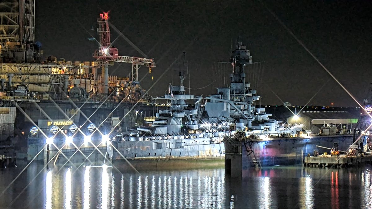 #USSTexas  She's at the dry dock and long-awaited repairs will begin soon! What a sight that was today!  If you were able to watch the move, where did you watch from?! #Texas #BattleshipTexas