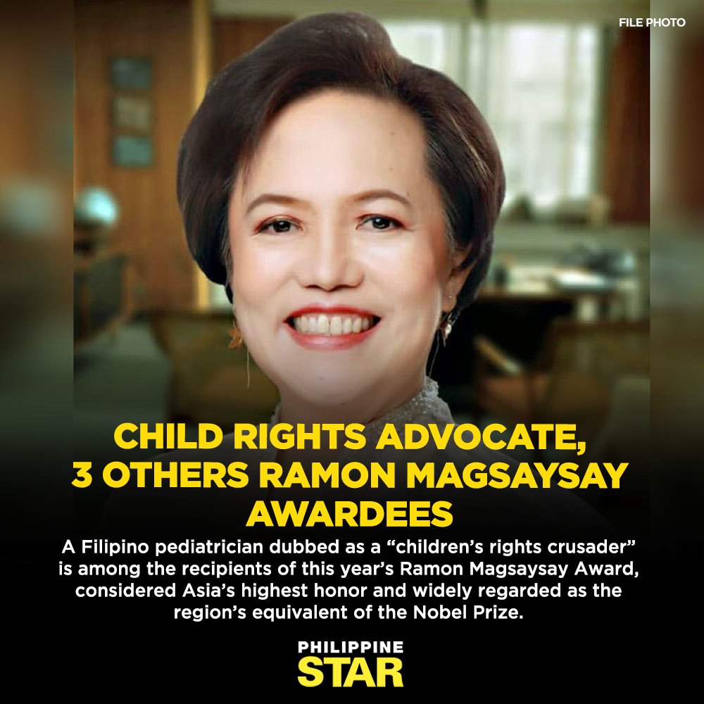 The Philippine Star on Twitter "The Ramon Magsaysay Award Foundation cited Dr. Bernadette