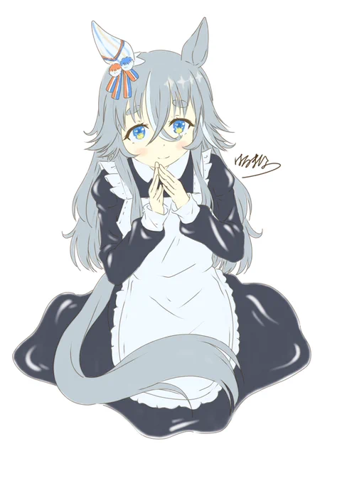 「お帰りなさいませ～、ご主人様～」#ウマ娘 #ワンダーアキュート 