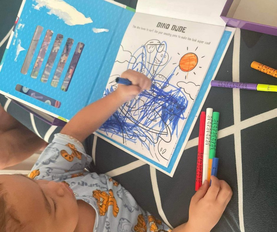teampayamankids's tweet photo. Mavi enjoying his "Robots, Racers, Dinosaurs" coloring book from TP Kids 🥰

A fun-designed educational book for your kids to play, and learn at home or outdoors. 

NOW AVAILABLE 
TIKTOK👉🏻https://t.co/vd3td7ulpE
LAZADA👉🏻 https://t.co/buX2Iq0dx0
SHOPEE👉🏻 https://t.co/AFFO6AgfwY https://t.co/vSEFaibc2d