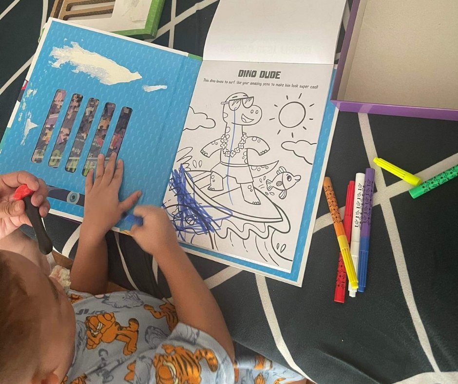 teampayamankids's tweet photo. Mavi enjoying his "Robots, Racers, Dinosaurs" coloring book from TP Kids 🥰

A fun-designed educational book for your kids to play, and learn at home or outdoors. 

NOW AVAILABLE 
TIKTOK👉🏻https://t.co/vd3td7ulpE
LAZADA👉🏻 https://t.co/buX2Iq0dx0
SHOPEE👉🏻 https://t.co/AFFO6AgfwY https://t.co/vSEFaibc2d