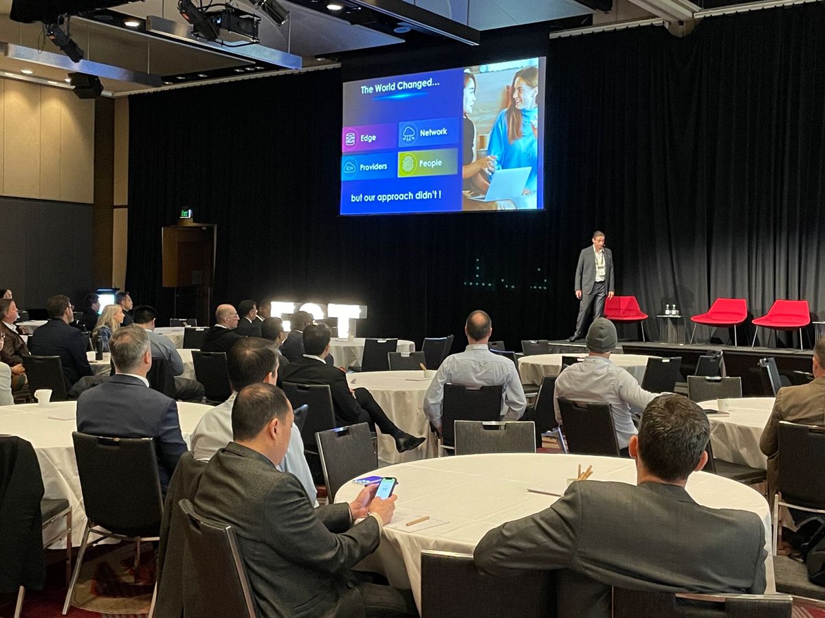 ThalesAustralia's tweet photo. Thales Cloud Security’s Brian Grant discussing what “Shifting left” for #datasecurity looks like and why it doesn’t mean compromising security or compliance at #FSTSecurity in Sydney today.
#EmbedDataSecurity #HowSafeIsYourData @ThalesCloudSec https://t.co/yK9PaTS8uP