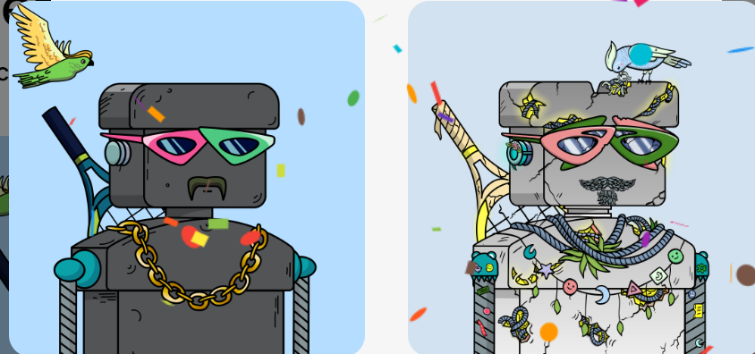 GetOnTheChain's tweet photo. Can't stop
Won't stop
Generous Robot #4193 has been successfully transformed!!
You can transform your robot on https://t.co/JyJRcXustX
Follow @GenerousRobots for more updates!
#GRTransformation #clinkclank https://t.co/FVMlzRuMYp