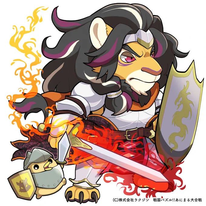 【お知らせ】「戦国パズル!!あにまる大合戦」『レアガチャ祭り』に登場しました「戦士・富田勢源」イラスト+キャラデザイン&「魔女・甲斐姫」イラスト担当させていただきました!よろしくお願いします〜( 9/11(日)23:59まで) #パズあに 