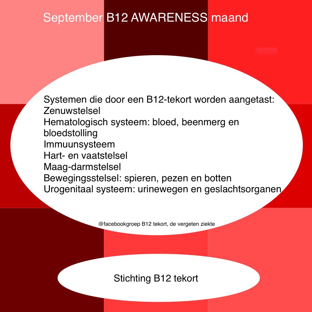 B12 informatieboek (B12 tekort,de vergeten ziekte) tweet media