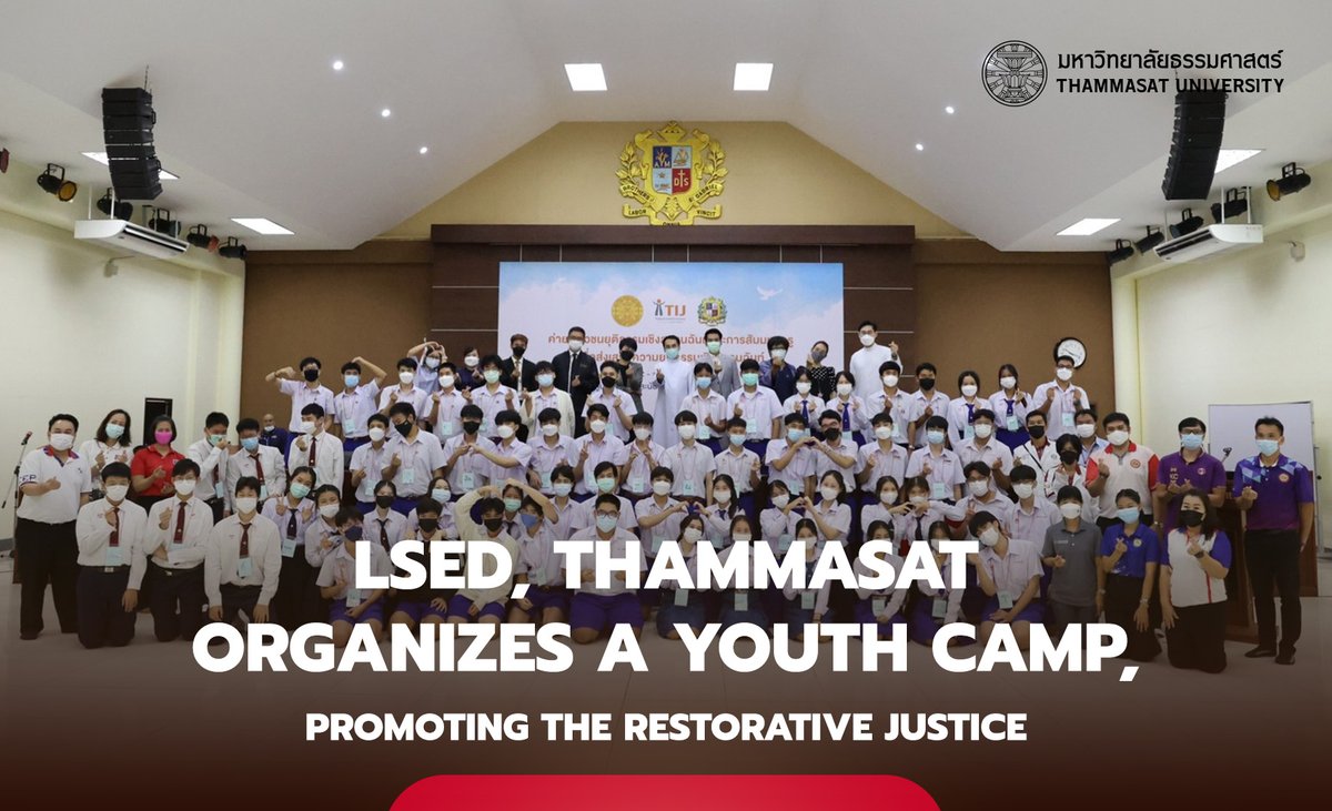 thammasat_uni's tweet photo. The Faculty of Learning Sciences and Education (#LSED), #Thammasat University organizes a youth camp, promoting the restorative justice.

😃Read more: https://t.co/QdeBoyinmP

#ThammasatFutureWorkforce https://t.co/zyNI3jEGaQ