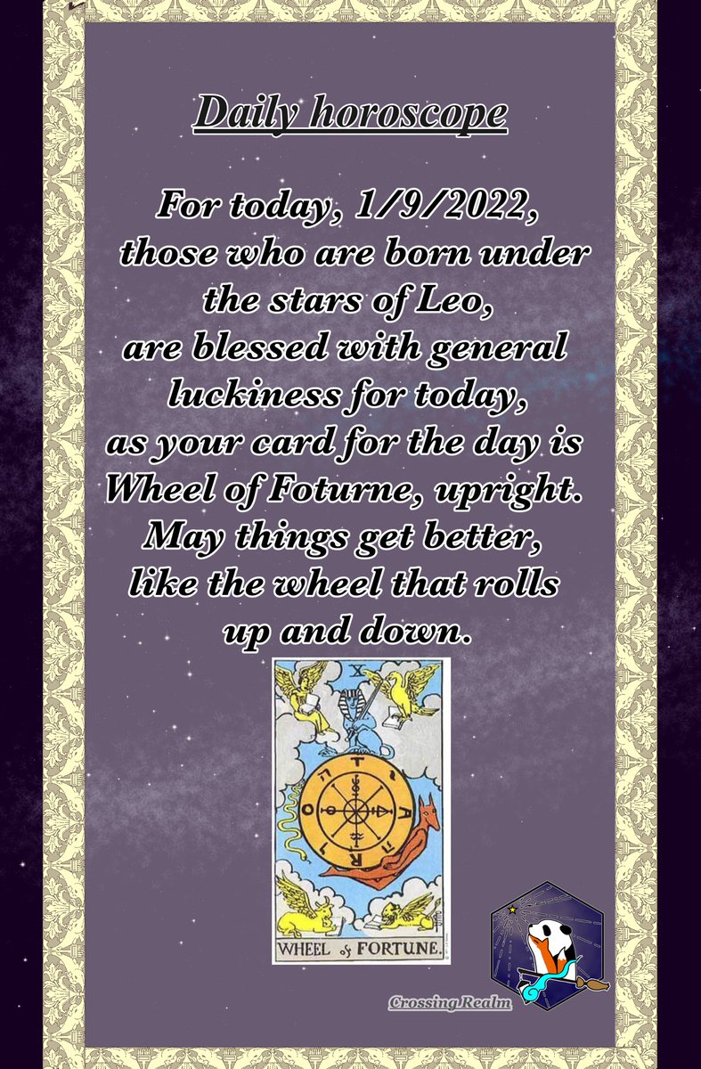 crossing_realms's tweet photo. Today’s horoscope ! https://t.co/PIVFK9OcbS