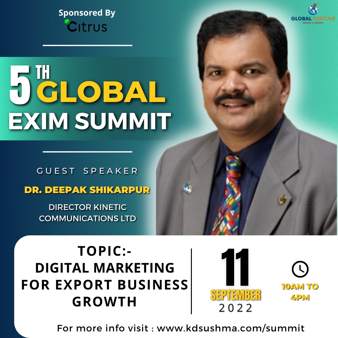 KDSushma's tweet photo. Explore the learning of
- Digital Marketing and Business Growth
Join Summit, Explore the Opportunities of Learning, Sharing and Growing together
Date - 11 th Sep
Register - https://t.co/wKHCRohNlE
Take Action
#kdsushma #eximsummit #globalfortune #export https://t.co/tdBqhdcBzA
