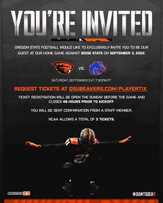 KainoaHayes's tweet photo. Thank you so much for the invite!!!
@BeaverFootball @Coach_Smith @On3Recruits @BrandonHuffman https://t.co/Ia3ogSMYrZ
