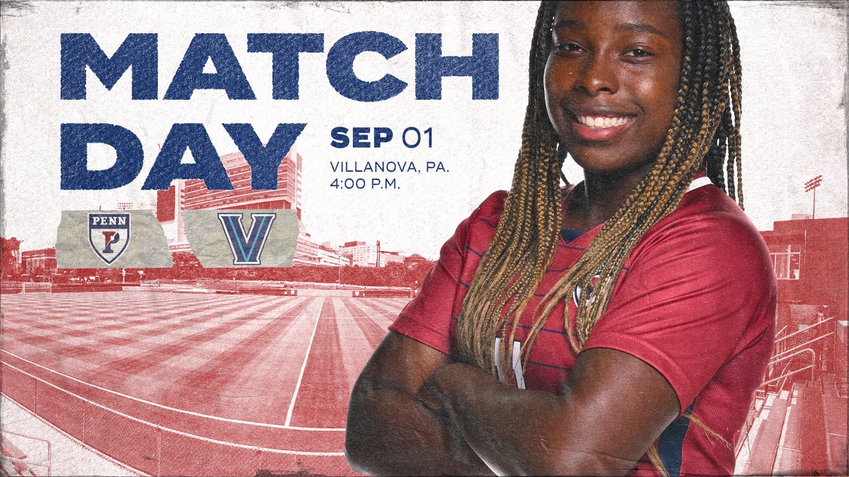 PennWSoccer's tweet photo. 𝙈𝘼𝙏𝘾𝙃 𝘿𝘼𝙔 3️⃣

Our first road test of the season! 

🆚 Villanova
⏲️ 4 p.m.
📽️ https://t.co/gnOeFZdWTr (FloFC $)
📊 https://t.co/miUYkv6Ops

#FightOnPenn🔴🔵⚽️ https://t.co/6HYt63Cglr