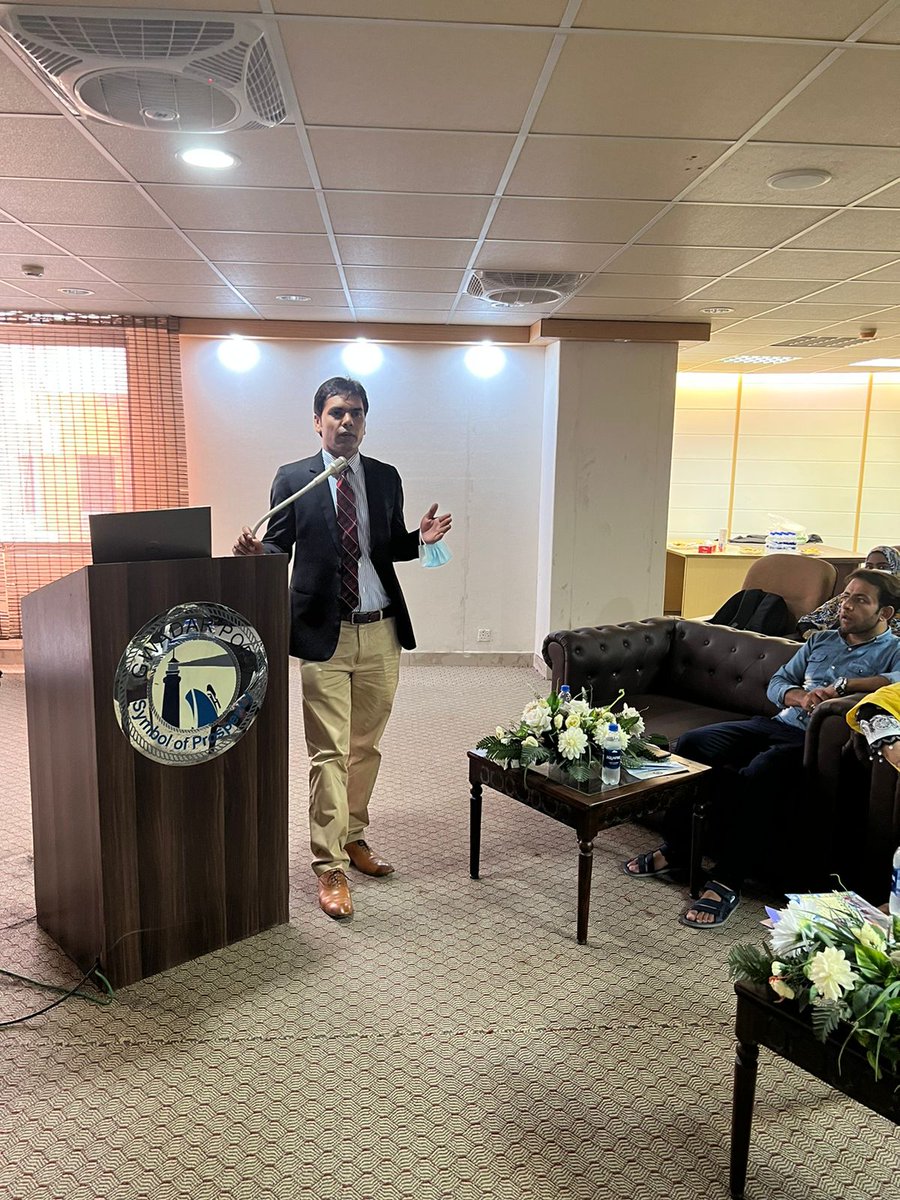 Awareness session on the epidemiology surveillance screening Lab diagnosis vaccination and Risk Communication for Monkey pox as PHEIC conducted by CHE Team at Gwader seaport.The session was attended by nomination from all stakeholders at Port Gwader.
#CHEPAKISTAN🇵🇰