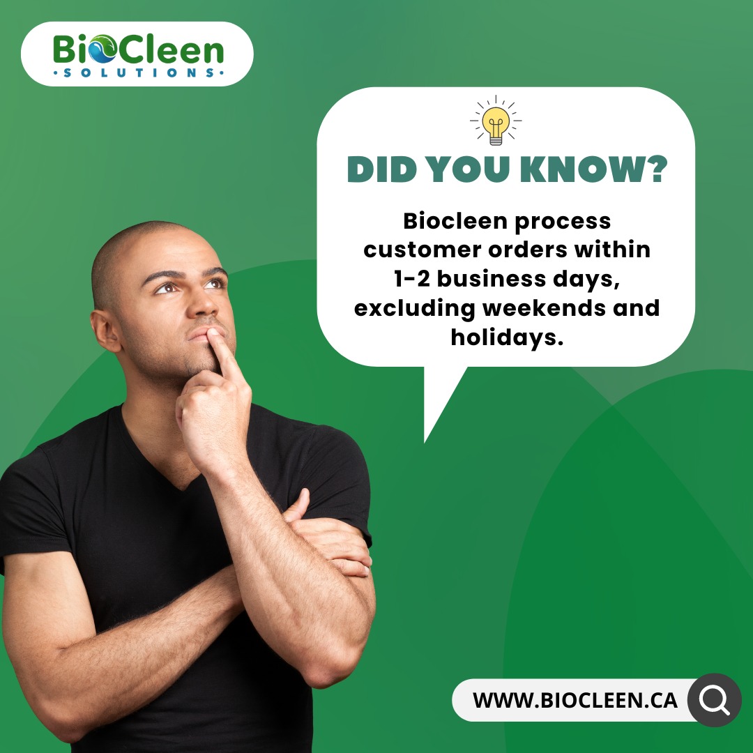 Biocleensoluti1's tweet photo. 𝐃𝐢𝐝 𝐘𝐨𝐮 𝐊𝐧𝐨𝐰?
𝐁𝐢𝐨𝐜𝐥𝐞𝐞𝐧 processes customer orders within 1-2 business days only, excluding weekends and holidays.
𝐎𝐫𝐝𝐞𝐫 𝐍𝐨𝐰: https://t.co/GnezFB3s4c
#biocleen #DidYouKnow #cleaningproducts #customerorder #Order #ordercompleted #fastservice #canada https://t.co/tSxmcZCC3r