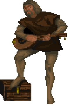 Pictured: A lutenist from Daggerfall.