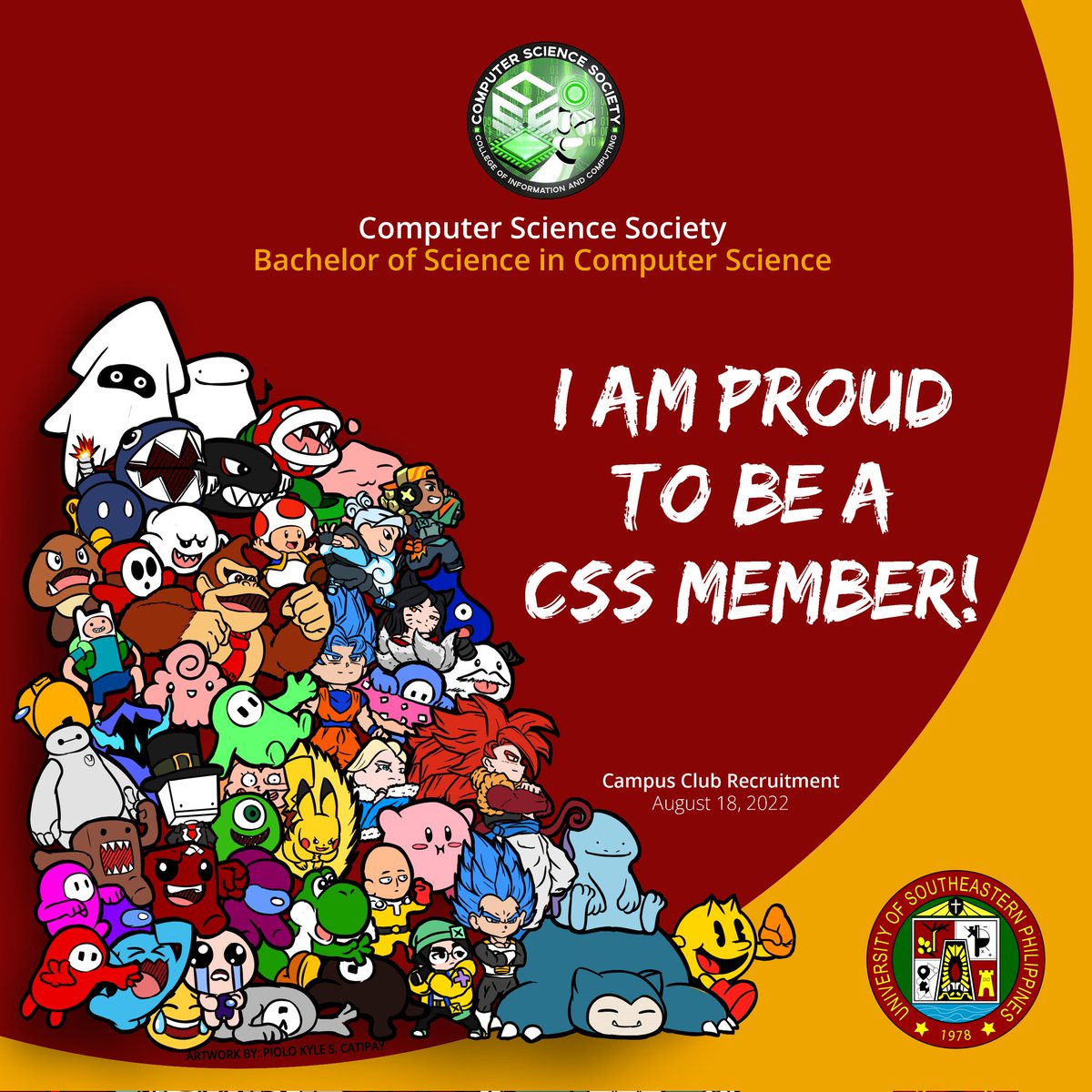 CSS_USeP's tweet photo. [𝐂𝐀𝐌𝐏𝐔𝐒 𝐂𝐋𝐔𝐁 𝐑𝐄𝐂𝐑𝐔𝐈𝐓𝐌𝐄𝐍𝐓 𝐖𝐄𝐄𝐊]

The Computer Science Society (CSS) together with the Society and Information Technology Students (SITS) and Guild of Young Information Specialist (GYIS) held their Club Recruitment last August 18, 2022. https://t.co/rOxbKCTe6I