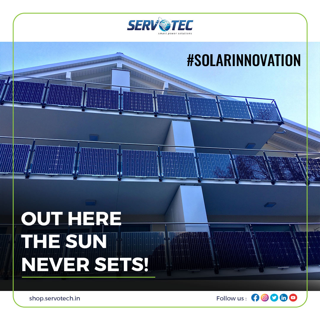 servotech_ltd's tweet image. #SolarInnovation around the world is witnessing unique ways of implementing #solarsolutions. 
 #SolarBalcony, the latest breakthrough, is enabling smart panel installation and allowing users to not just soak the sun, but also leverage #solarenergy to generate electricity!