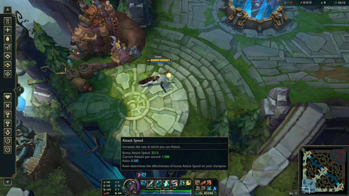 nicko18lalo's tweet photo. so did @LeagueOfLegends nerf #senna or is it bugged? in aram or something? i have 1.59 attack speed with this build in a custom is something wrong or is it bugged? #lolbug #lol #LeagueOfLegends https://t.co/l5TnCaQU3u