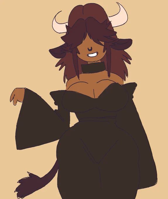 crazy how I made a bison girl OC and completely forgot about her lmao 