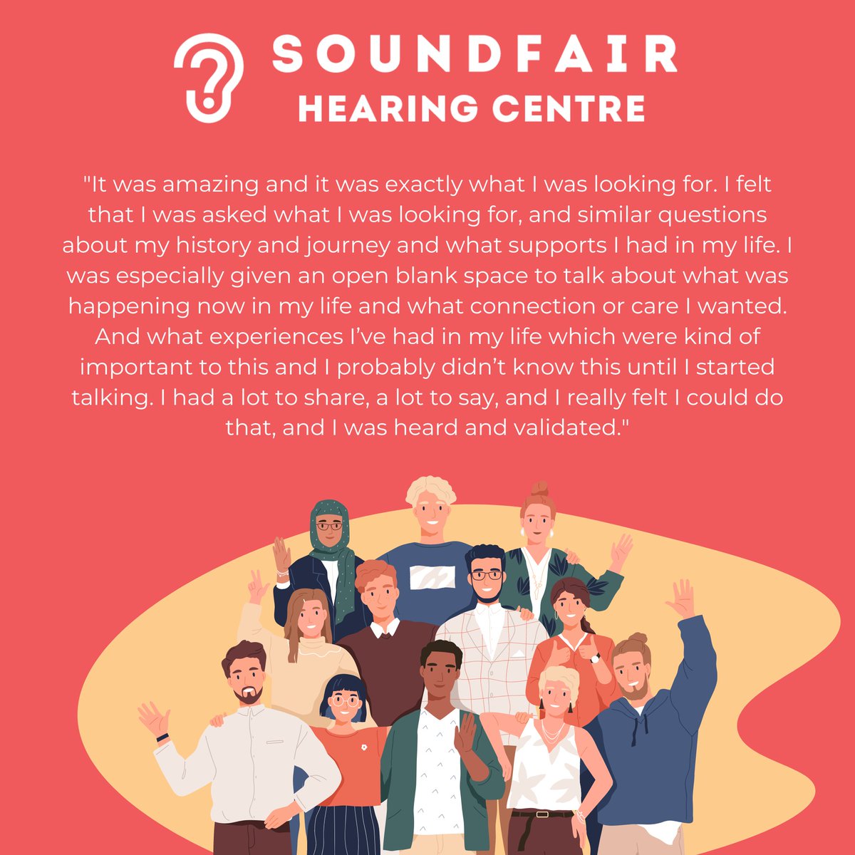 At the Soundfair Hearing Centre you are paired with a Connection Coach and put at the centre of your journey to codesign your hearing health goals and action plan, supporting you to self advocate and live an empowered life.  zcu.io/CY6U