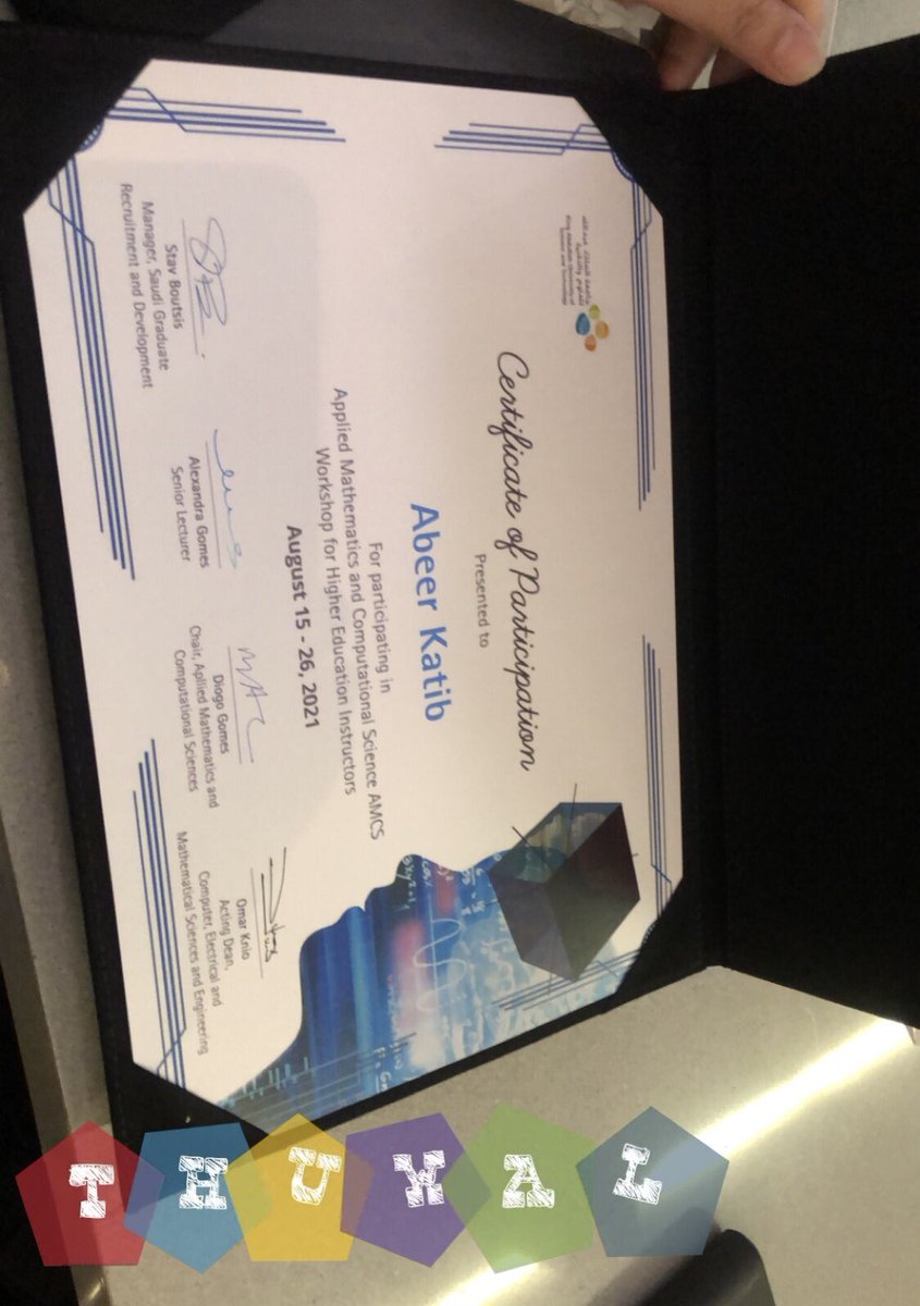 abeerkatib's tweet photo. تمت المشاركة في ورشة العمل المكثفة في مجال الرياضيات التطبيقية والعلوم الحاسوبية في نسختها الأولى2021# لمدة أسبوعين،وكانت تجربة علمية ثرية رائعة بين فصولها ومعاملها واللقاءات المقننةمع نخبة من أعضاء هيئة التدريس والطلاب بها.. فرصة رائعة لجميع المهتمين بالمجال✨✨
#AMCSW 
 #KAUST https://t.co/YIUAgHpTKv