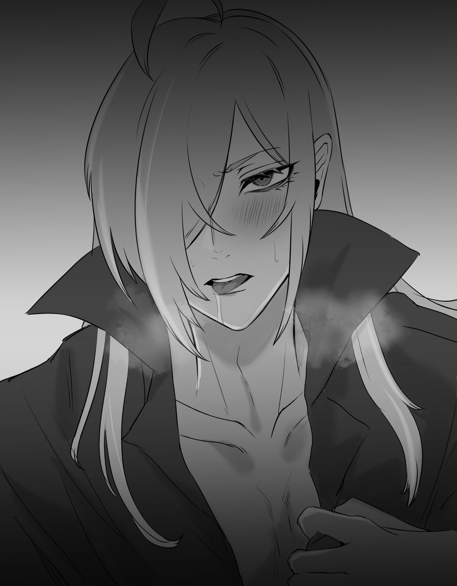 あっ！頬を赤らめてる雄乳野郎❗️