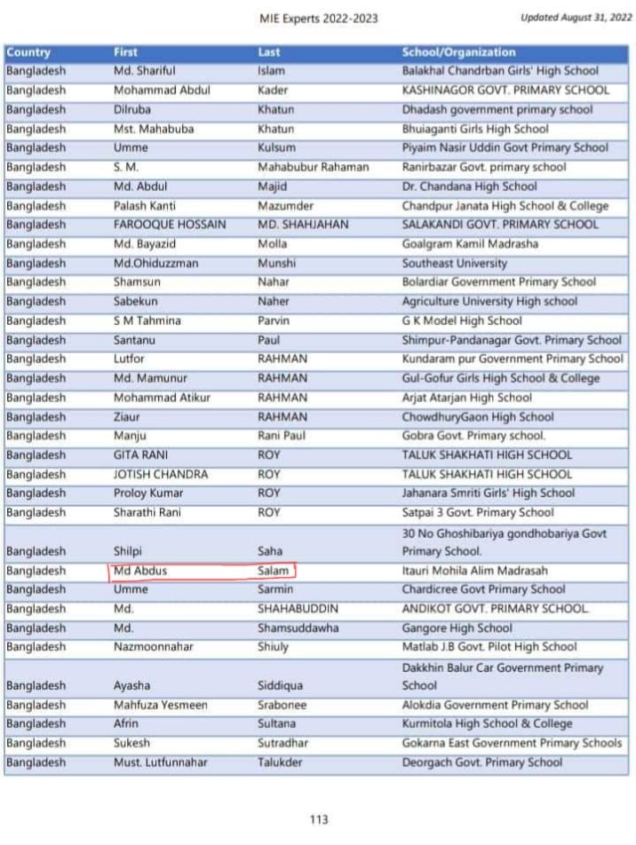 🚀 I'm so excited to be selected as an  🏆MIE Expert for Class 2022-2023.