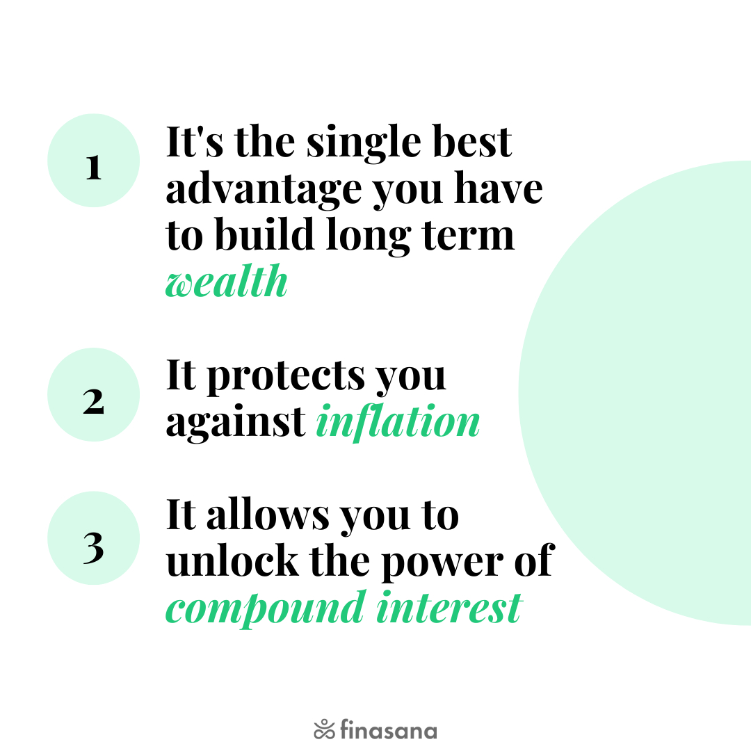 If you want to build wealth, you should care about investing. Yep, that simple! 🤑

You're constantly told investing *is* important, but way less frequently you're reminded *why* it's important. And if you don't understand the why or the end game, I bet you're not giving it muc