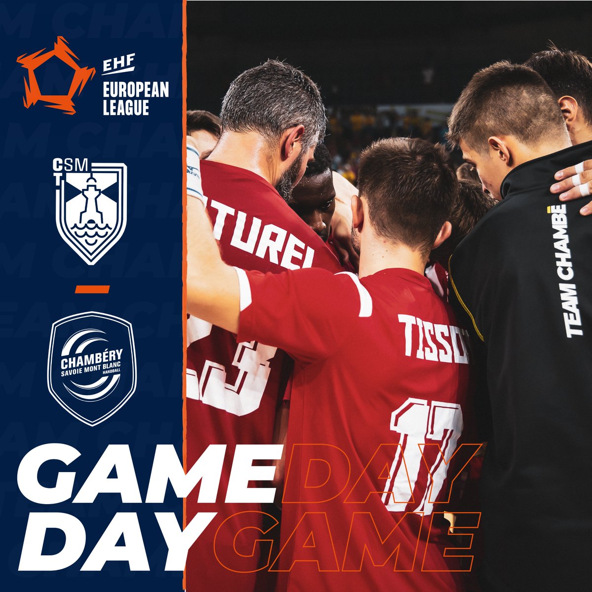 TeamChambe's tweet photo. 💥 𝐉𝐎𝐔𝐑 𝐃𝐄 𝐌𝐀𝐓𝐂𝐇 💥
🆚 CSM Constanta
📍 Sala Sporturilor
🕗 18:00
📆 Tour 1 - #EuropeanLeague
#CONCHY https://t.co/KWzXvfcK5g