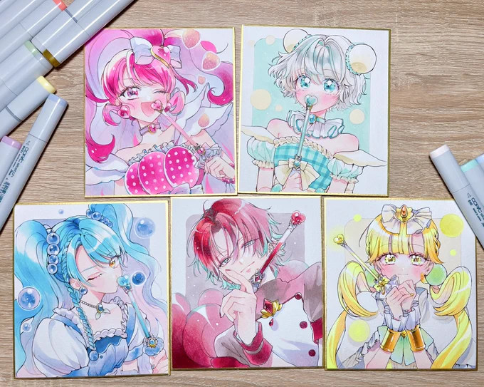 色とりどりで揃うと可愛い🪄
皆は誰が好き〜?

#コピック 