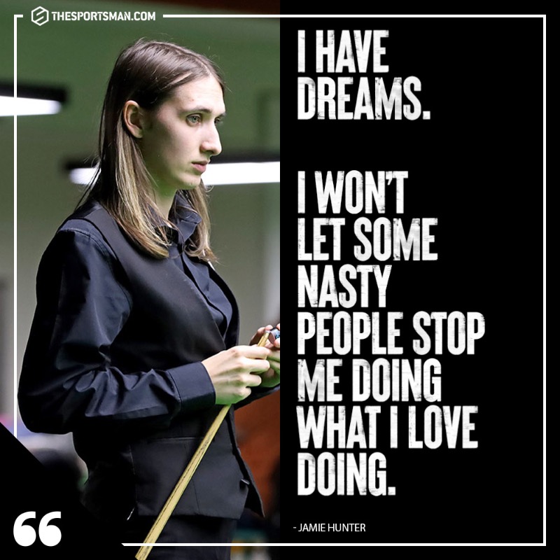 TheSportsman's tweet photo. 🎱 @JamieHunter_147 is struggling with the very personal and prejudiced nature of much of the criticism she has received since her victory at the US Women’s Open in Seattle...

#HateNeverWins | @WeAreWST
