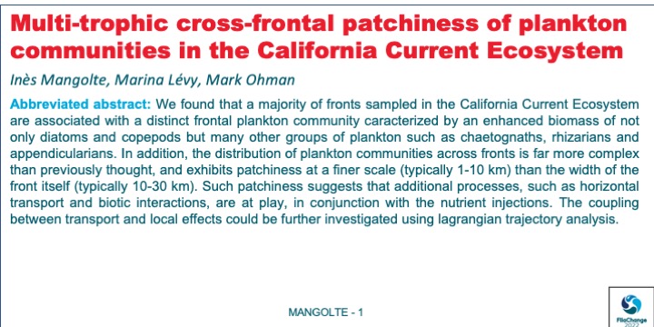 SWOT_AdAC's tweet photo. #VirtualPosterSession #FilaChange
Inรจs Mangolte et al. studied the multi-trophic cross-frontal patchiness of plankton communities in the California Current Ecosystem (CCE) https://t.co/g9Aqw9lbYC