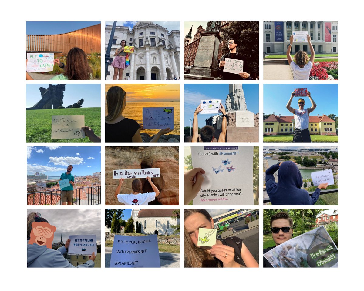 PlaniesNFT's tweet photo. What a lovely photo from different locations in the world! 🙌Thanks for everyone who participated! ♥️

Winners will be announced today but for now lets share and like this Planies contest family photo✈️ https://t.co/cddogrIKhH