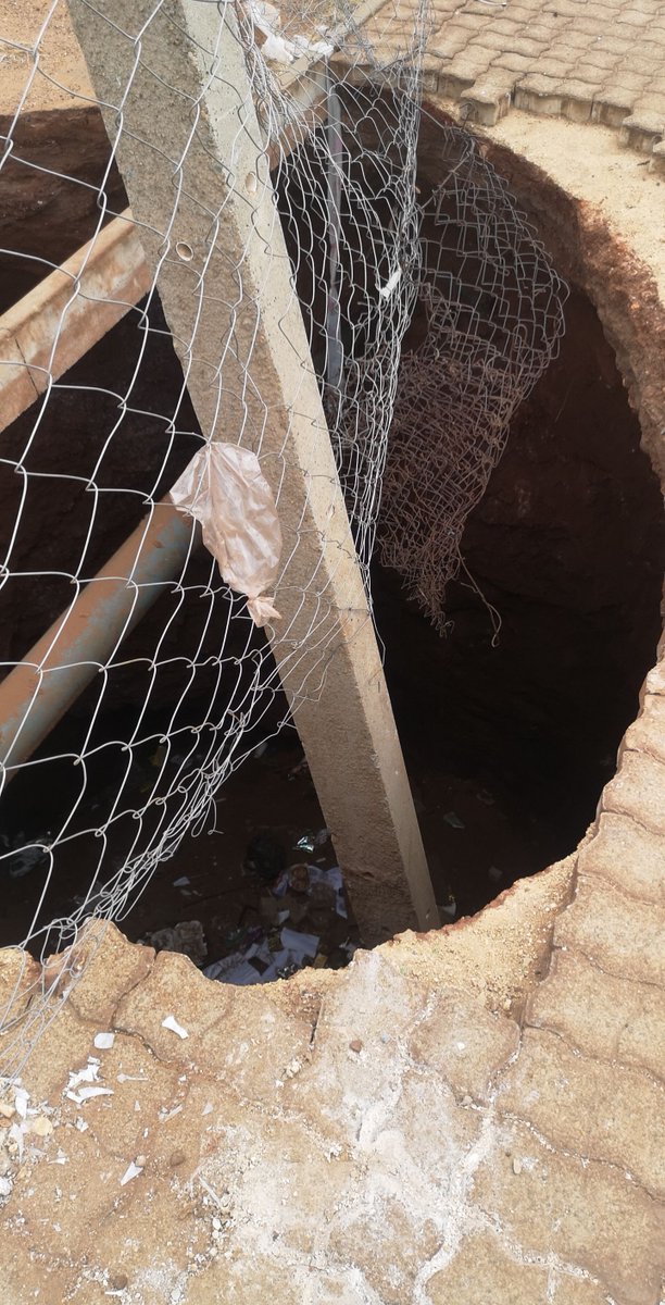 TanjaSellick's tweet photo. Shocked by the unsafe conditions in #Khutsong. Sinkholes under and around houses, destroying roads, and outside the school. What goes down next? #seekhutsongsinkholes  #NWPDMC https://t.co/I7s7yHqMRv