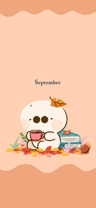 9月の壁紙まだ描けておらず...!とりあえず以前描いた9月壁紙おいておきます 