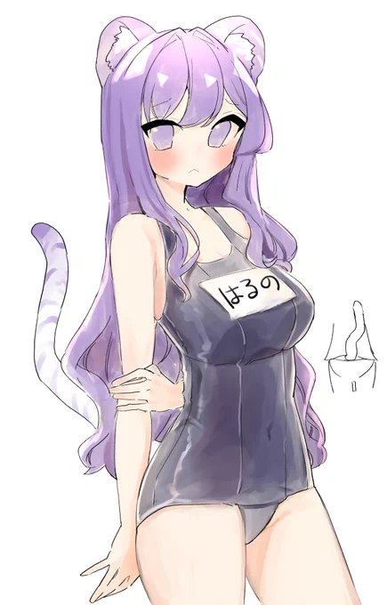 124日目 赤スパで殴られたためスク水の春野ほたる描くことになりました#春野ほたる1000日チャレンジ #はるほたあーと 