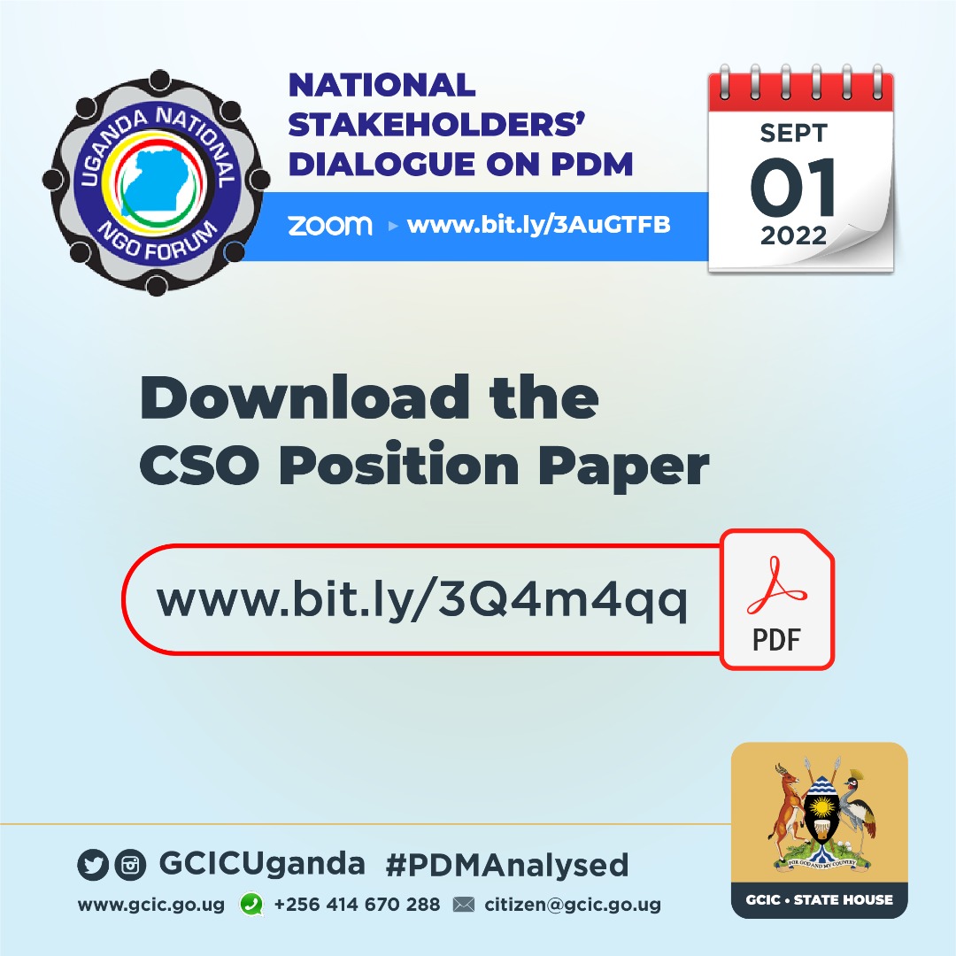 GCICUganda's tweet photo. #ɪᴄʏᴍɪ: Access the 'ᴘᴀᴘᴇʀ' on Civil Society’s position on the implementation of the Parish Development Model that was launched in February 2022 as the @GovUganda's multi-sectoral strategy to create socio-economic transformation.
🔗ʟɪɴᴋ ʜᴇʀᴇ👇
#PDMAnalysed https://t.co/2p5BNMcUcE
