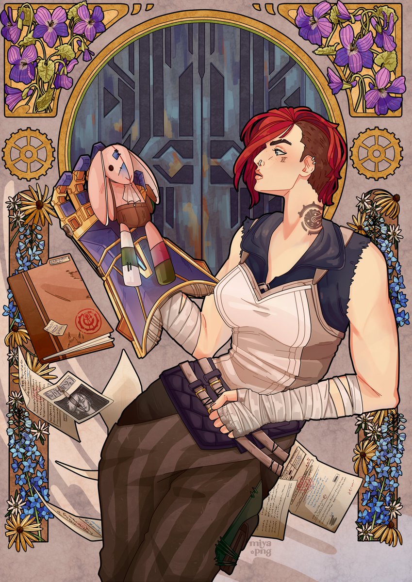 finally posting these two #arcane x art nouveau pieces!

 Jinx 💣 vs Vi 🥊