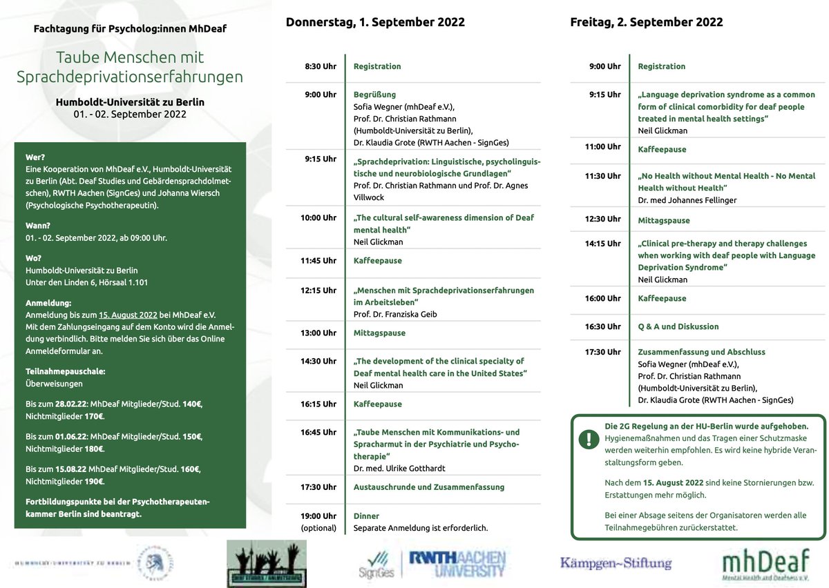 Christian Rathmann (@crathmann) on Twitter photo Conference on 'Deaf persons w/ experiences of language deprivation' started <a href="/HumboldtUni/">Humboldt-Universität zu Berlin</a> today. In the first presentation, <a href="/AgnesVillwock/">Dr. Agnes Villwock</a> and <a href="/crathmann/">Christian Rathmann</a> gave an introduction on language deprivation and their consequences from perspectives of neurosciences and psycho-linguistics. Conference on 'Deaf persons w/ experiences of language deprivation' started <a href="/HumboldtUni/">Humboldt-Universität zu Berlin</a> today. In the first presentation, <a href="/AgnesVillwock/">Dr. Agnes Villwock</a> and <a href="/crathmann/">Christian Rathmann</a> gave an introduction on language deprivation and their consequences from perspectives of neurosciences and psycho-linguistics.