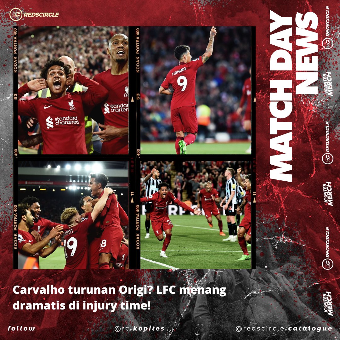 Redscircle's tweet image. Menit 98+ membuat Anfield bergemuruh setelah mengalami kebuntuan di 90+ sebelumnya, kayanya Carvalho ada darah Lord Origi nih? wkwkwk 🤣