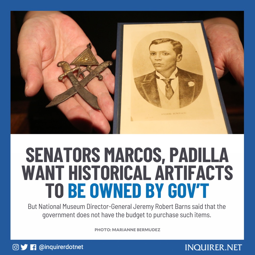 inquirerdotnet's tweet photo. MARCOS: It cannot go to the private hand sana… If it’s so significant, so pivotal in the career of the artist or significant in the history of the Philippines, kinakailangan mauna ang pamahalaan sa presyong kaya. 

READ: https://t.co/vINAtTT1QU https://t.co/JYAbmECZ5q