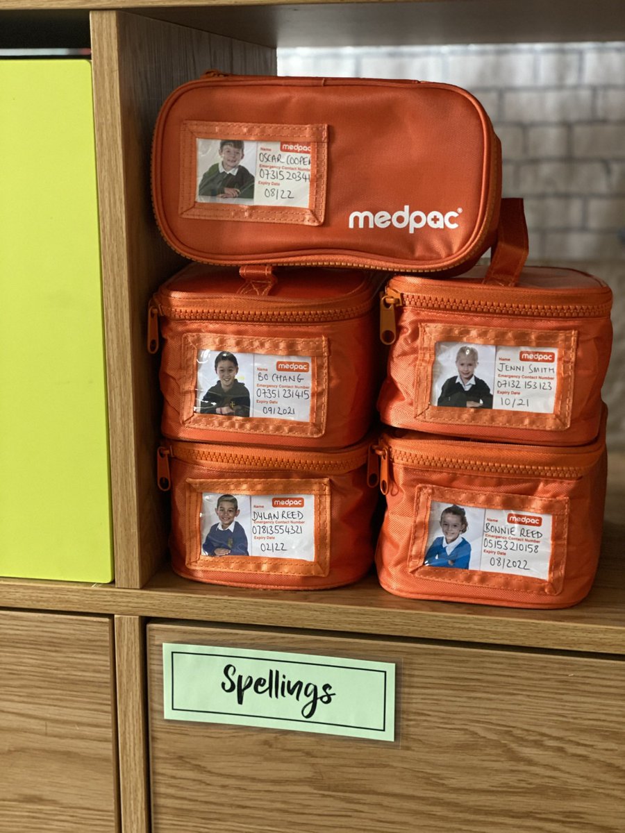 MedpacBags's tweet photo. Where are your child’s medicines stored at school? Are they well organised and accessible in an emergency? #BackToSchool #teachertwitter #allergy #asthma #epilepsy https://t.co/S8dYZ3h9gh
