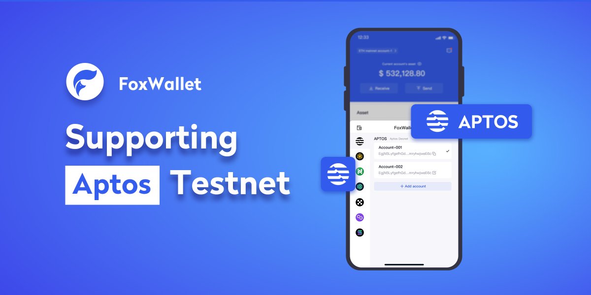 FoxWallet's tweet image. 🙌We are supporting @AptosLabs testnet! 
🔥So excited to add an excellent safe and scalable layer 1 blockchain with Move #StayTuned 

Discover excellent #alpha in @FoxWallet