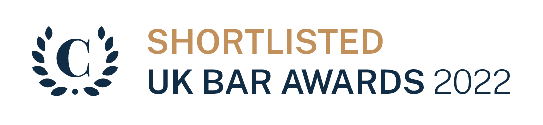 We're pleased to have been shortlisted for this year's Chambers and Partners UK Bar Awards. We are shortlisted for Diversity &amp; Inclusion: Outstanding Set and for Client Service Set of the Year. Thank you to all our clients for your feedback and support. #ChambersUKBarAwards