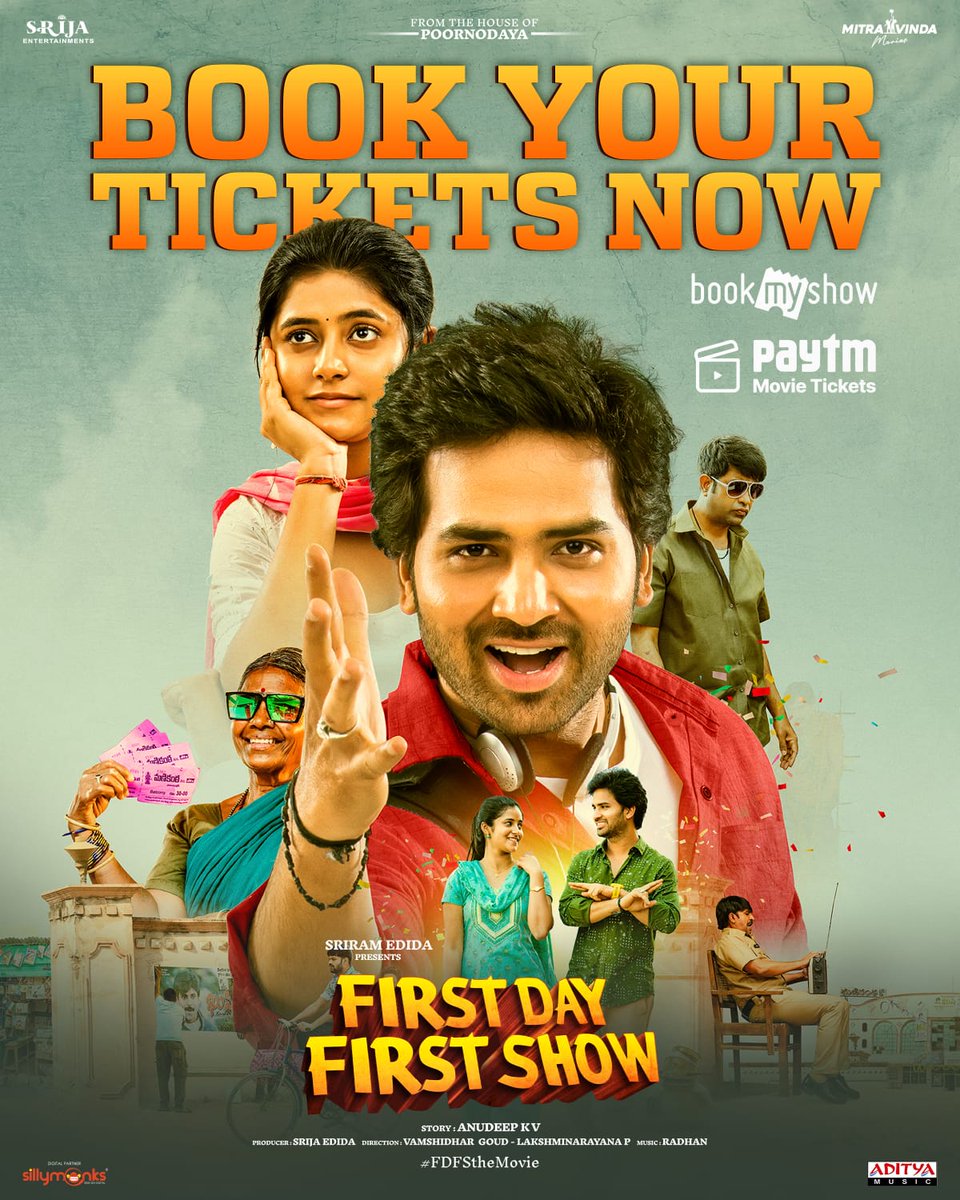 rameshlaus's tweet photo. A perfect fun-filled entertainer for this festive weekend. Watch #FDFS in theatres with your friends & family π₯³
BOOK YOUR TICKETS NOW πΏ
π https://t.co/PxEH6skzR6
ποΈ https://t.co/W31PV86aIX
#FirstDayFirstShow #FDFSfromTomorrow https://t.co/YZorDzkCOb