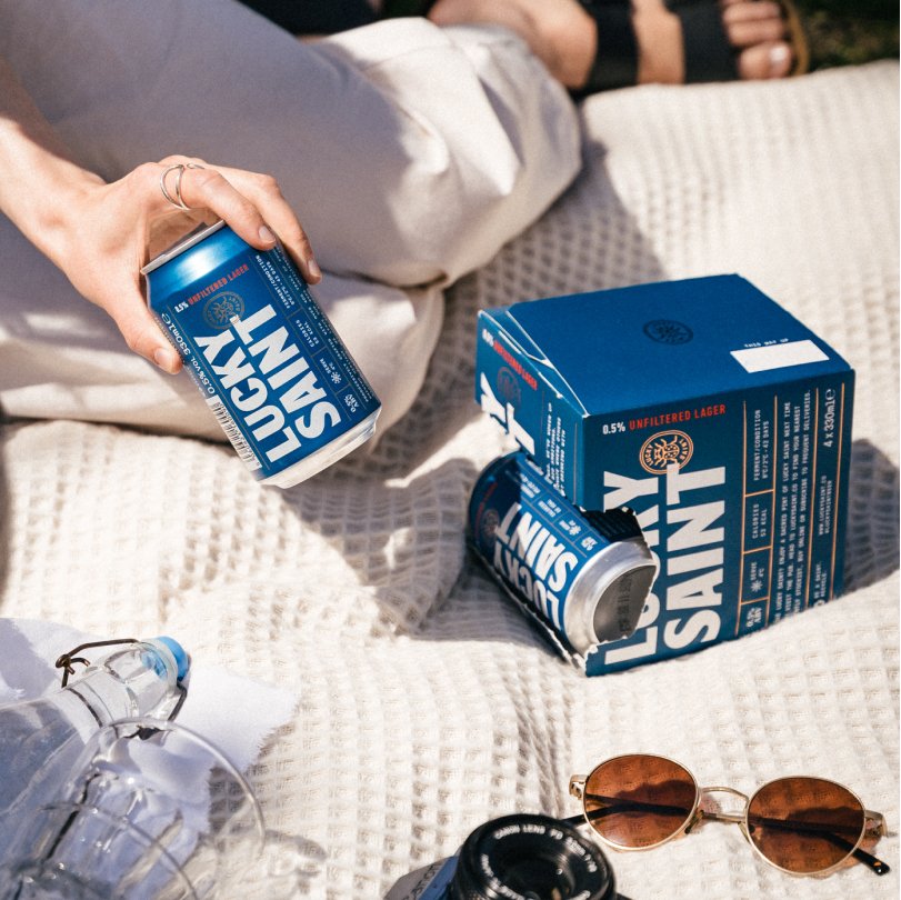 LuckySaintBeer's tweet photo. Our hallowed 4-pack: perfect for fridge and field 🍻 https://t.co/vUGcIgAj9A