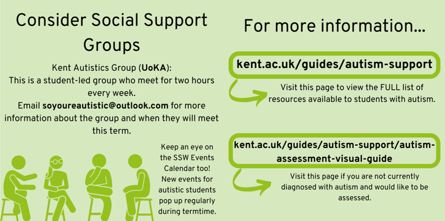 Congratulations, new students. You'll be starting university soon 🎉We have put together a handy guide for students with autism detailing the services that we have for YOU to make your transition to university life a bit easier 😊